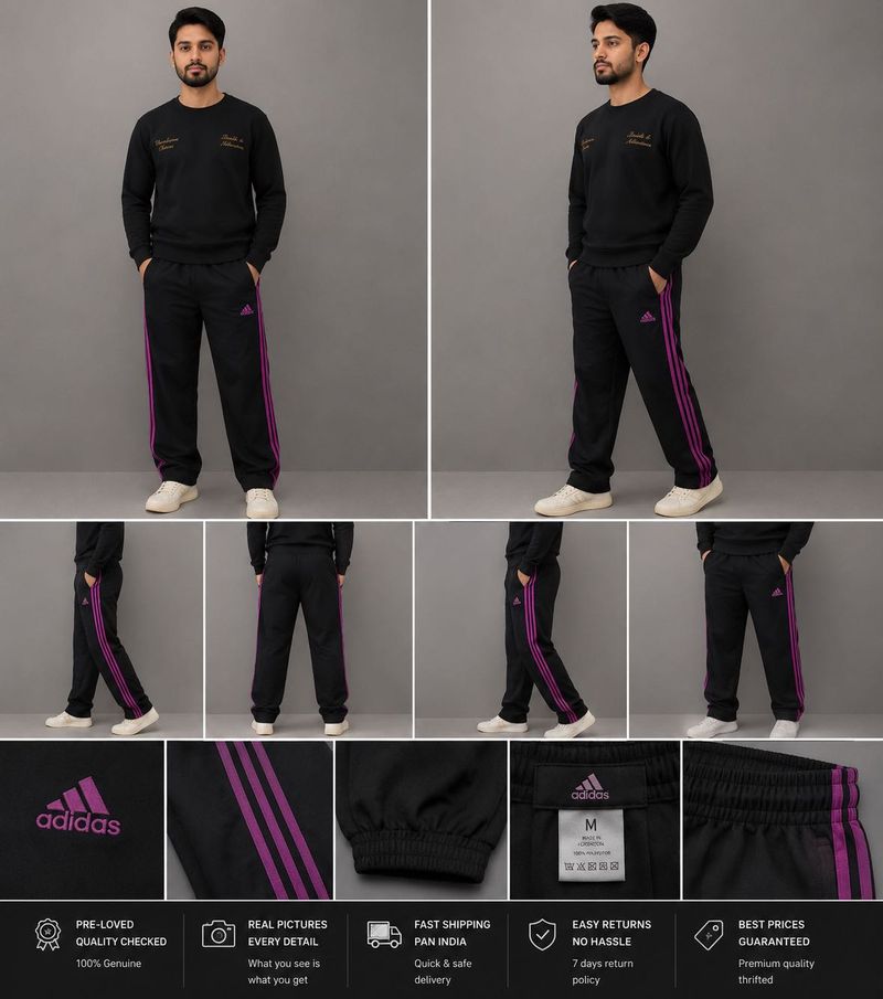 Men's Adidas Tracksuit Black Purple