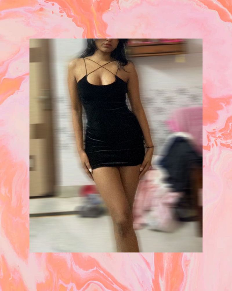 Black Velvet Mini Dress