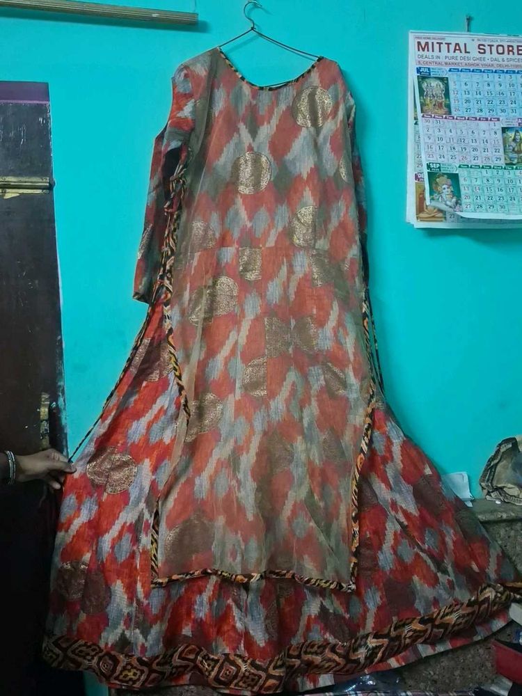 Elegant Patchwork Ethnic Gown