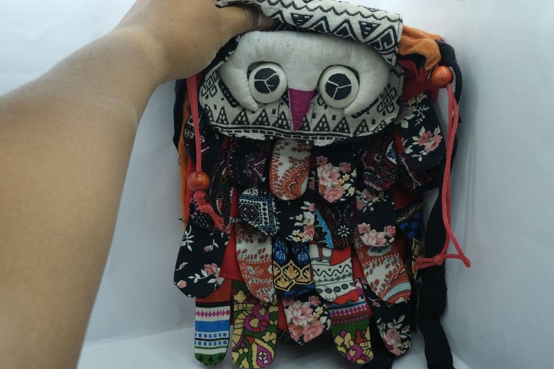 colourful owl sling bag