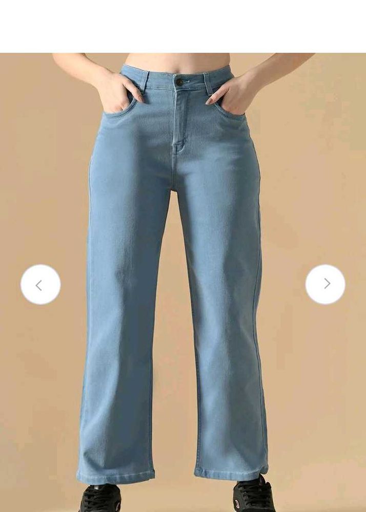 Light Blue Wide Leg Jeans