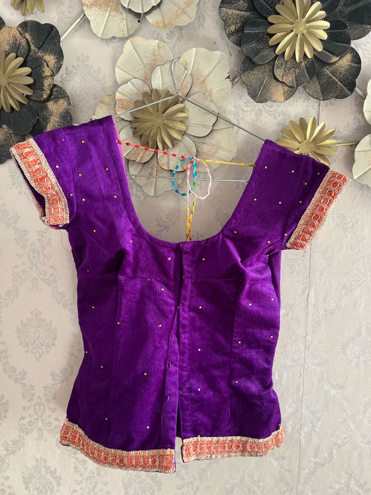 Beautiful Purple Velvet Blouse