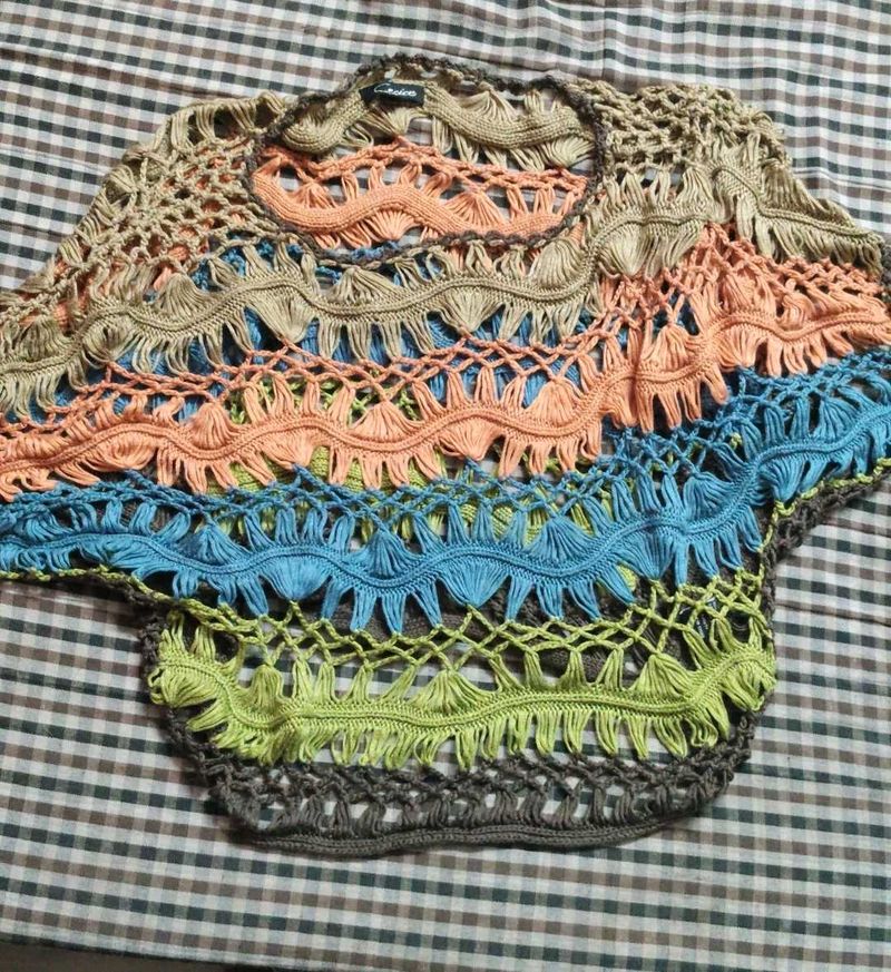Boho Crochet Knit Tunic Top