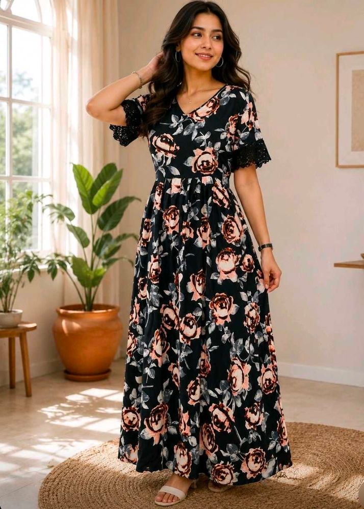 Floral Print Maxi Dress