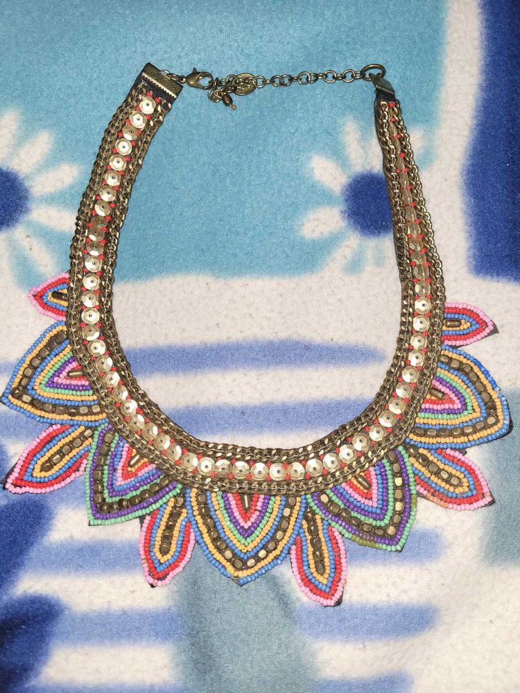 Boho Beaded Statement Necklace