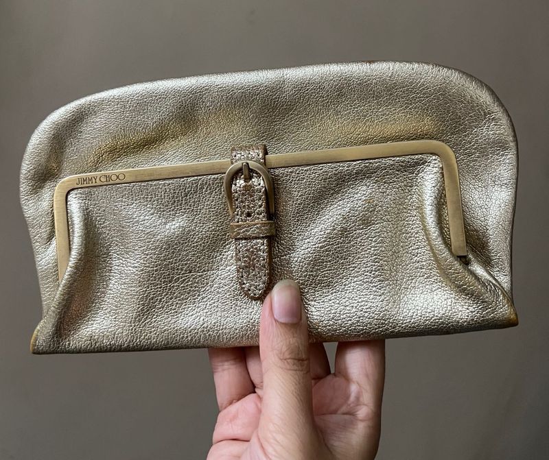 Jimmy Choo Metallic Clutch Bag