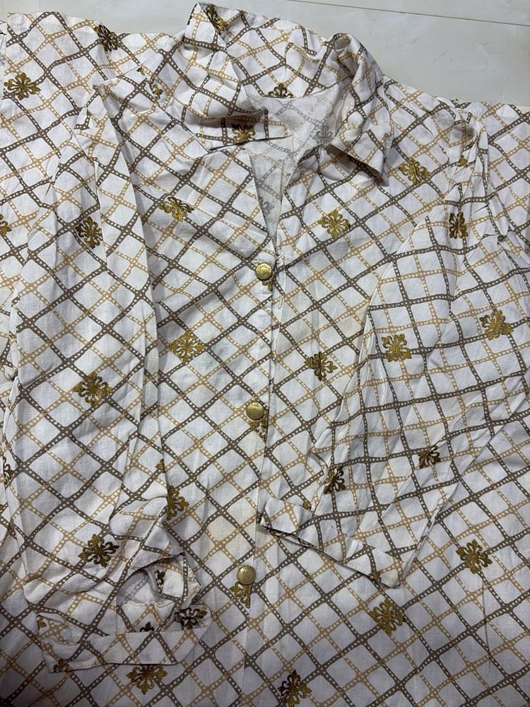 collar kurta stitched piece