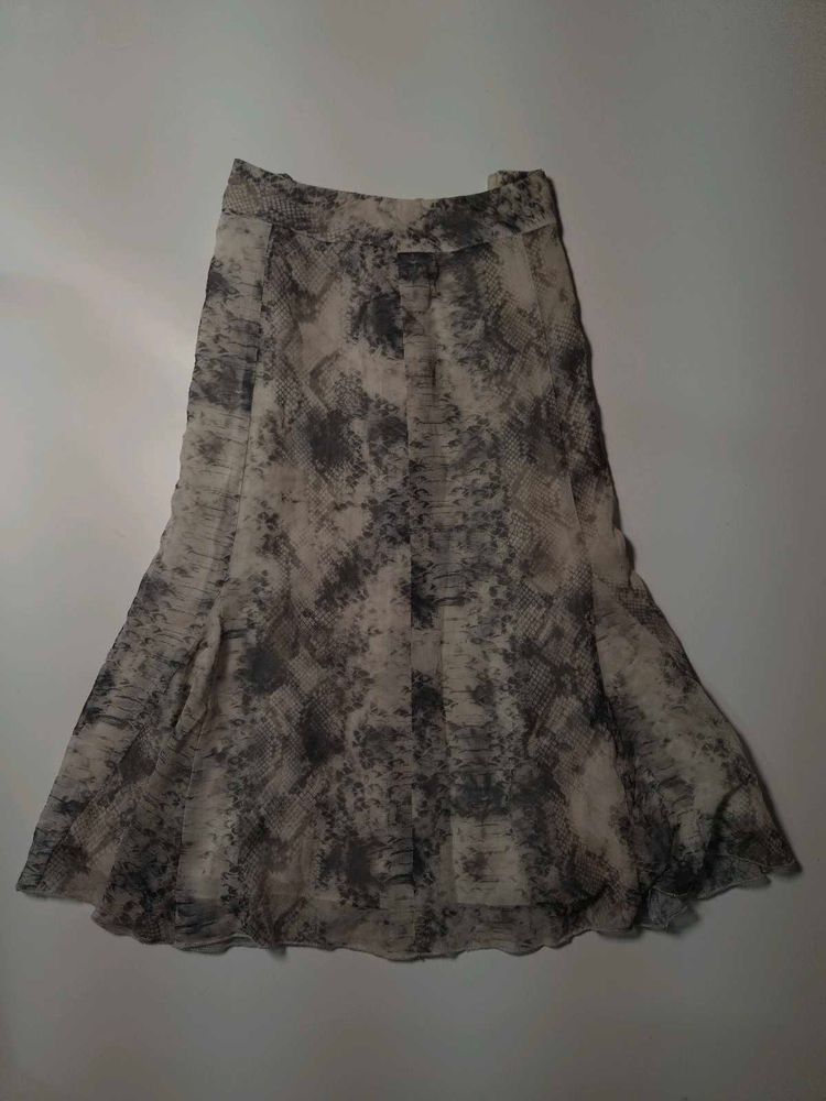 Snake printed Flowy Midi Skirt