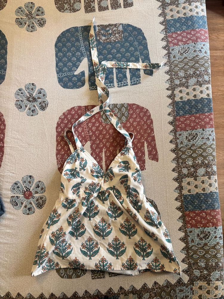 halter kurti with straps