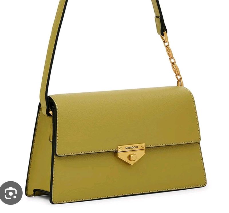 💚 MIRAGGIO Olive Green Statement Shoulder Bag ✨