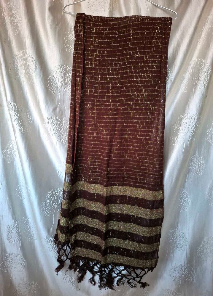 Brown Striped scarf/dupatta