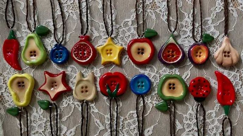 Unique Fruit Button Charms (Any 1)