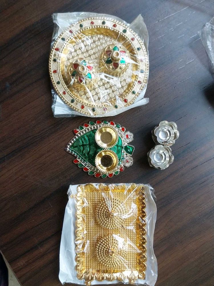 Decorative Pooja Thali Set