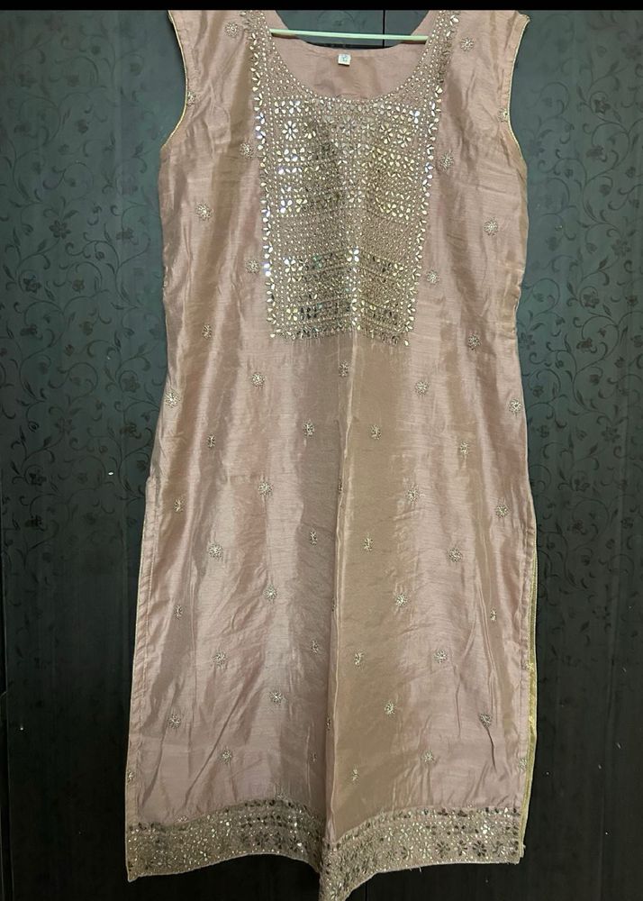 Embellished Silk Kurta
