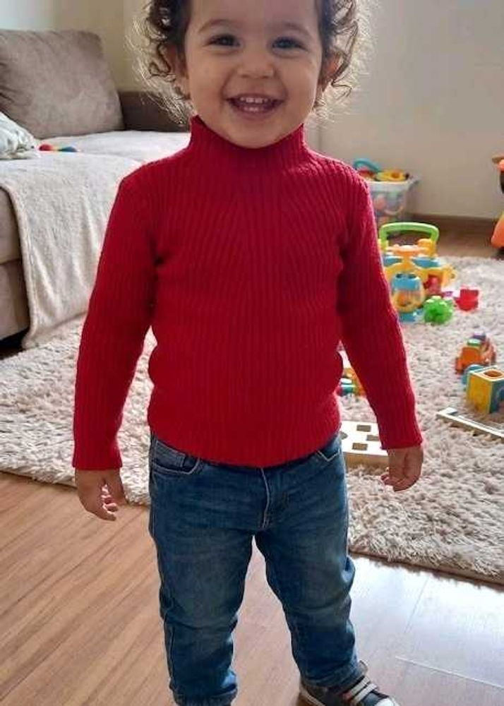 Adorable Red Turtleneck for Kids