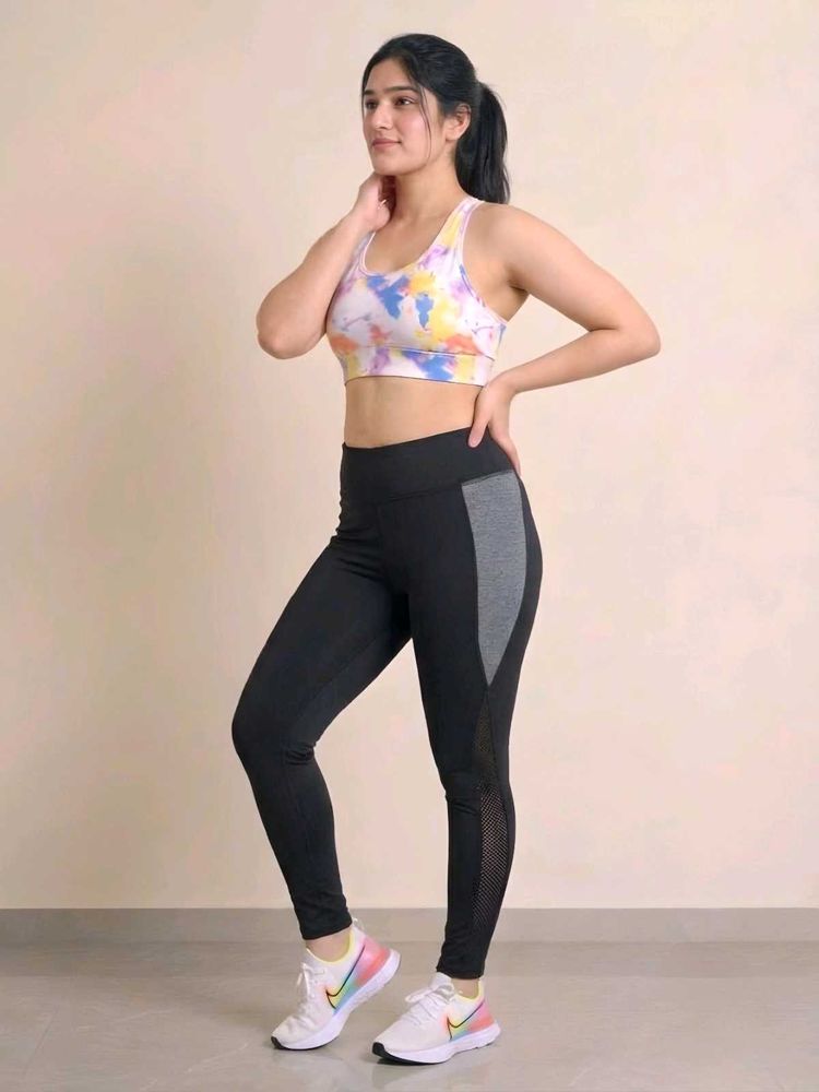 Stylish Activewear Leggings with Mesh Detail
