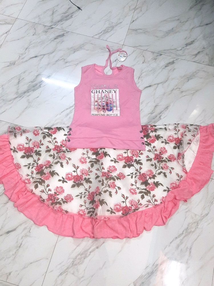 Girls Dress Pink Colour