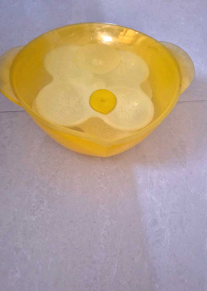 Yellow Microwave Idli Maker