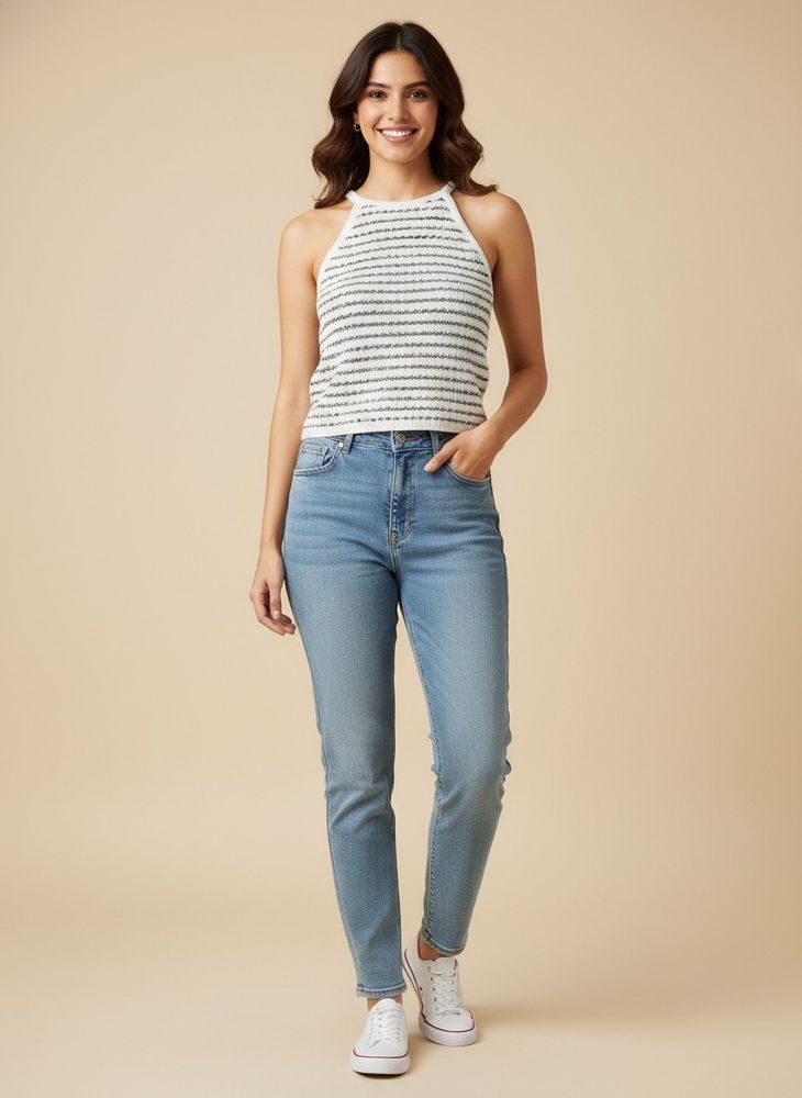 Striped Knit Tank Top 😀
