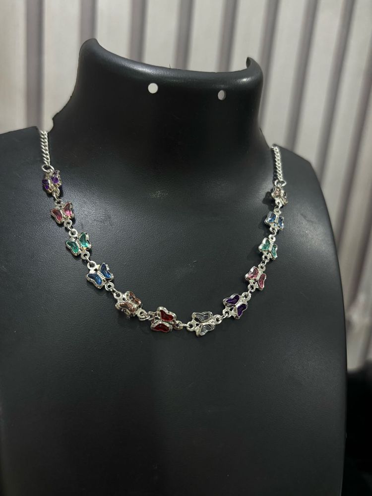 Silver Butterfly Necklace