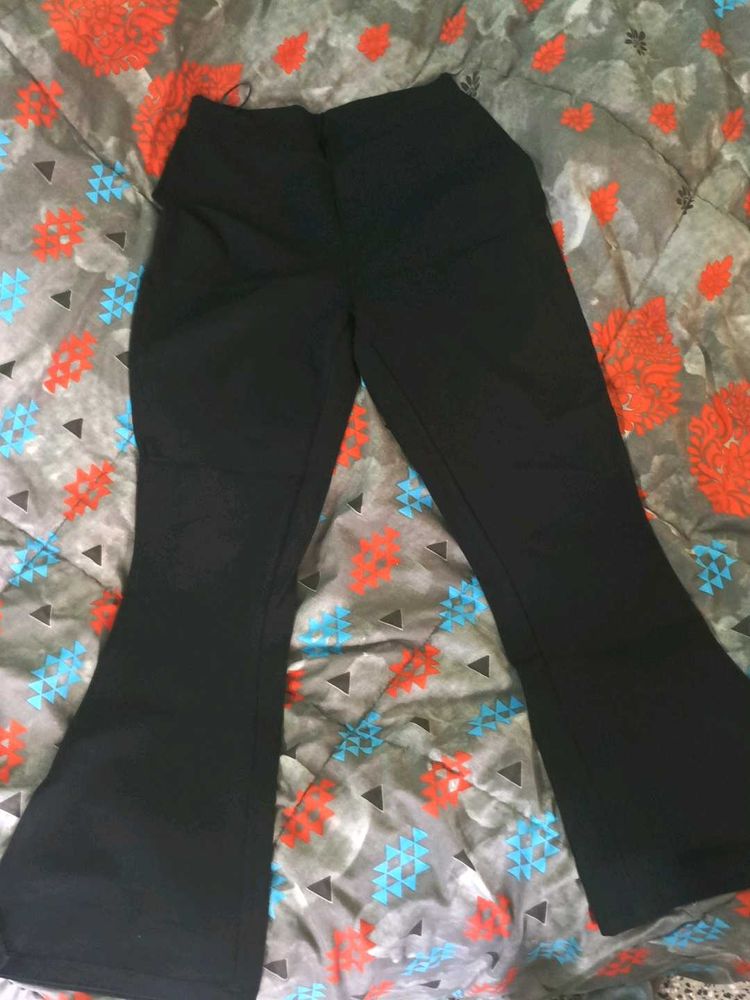 Black High-Waisted bootcut Pants