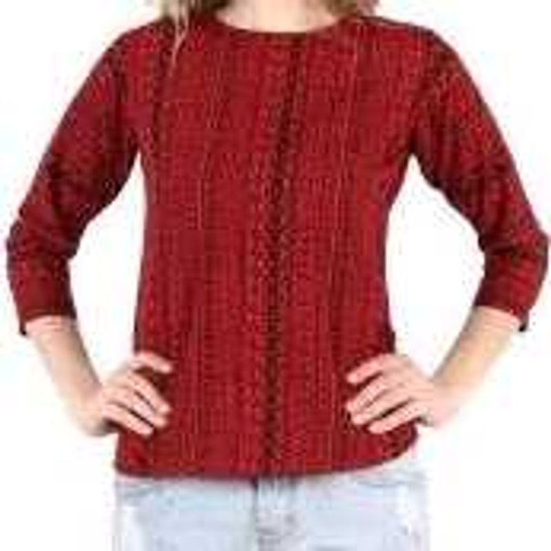 Beautiful Red Textured Top 💗