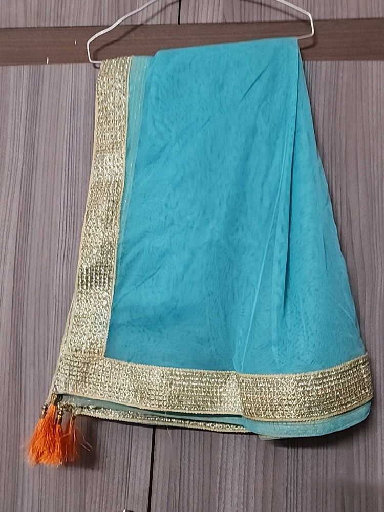 Sea Blue net Dupatta
