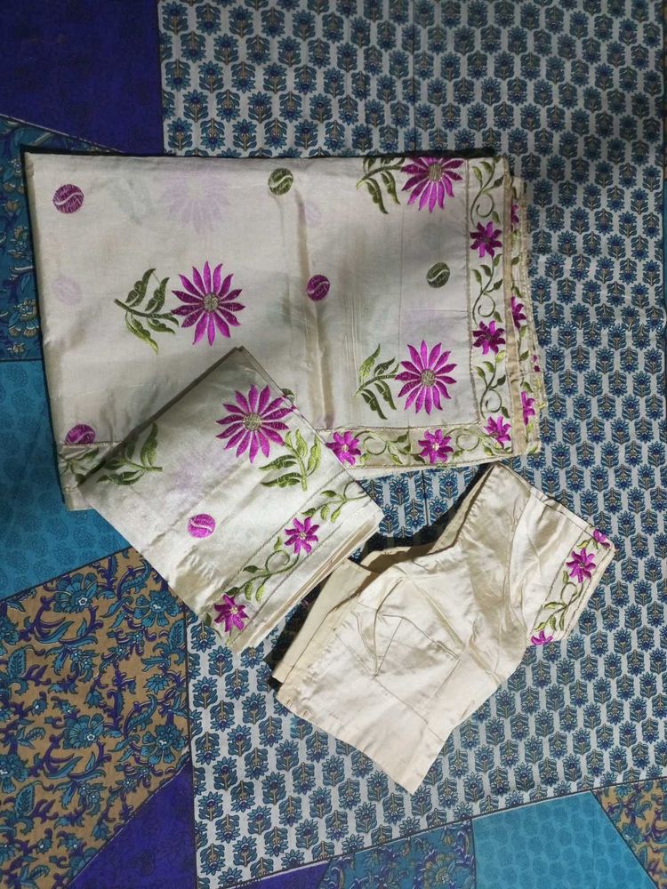 Assamese traditional mekhla sador with dinner set