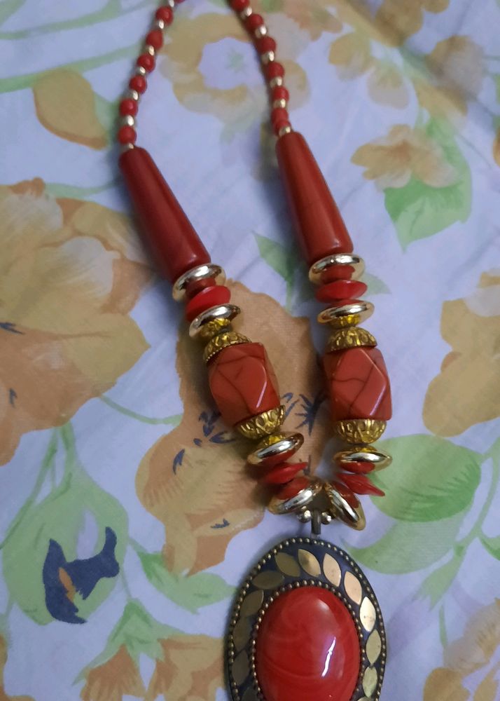 New Red Colour Necklace