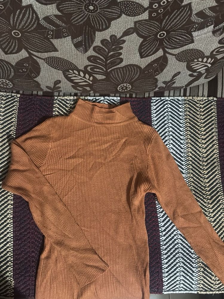 Ribbed Turtleneck Sweater
