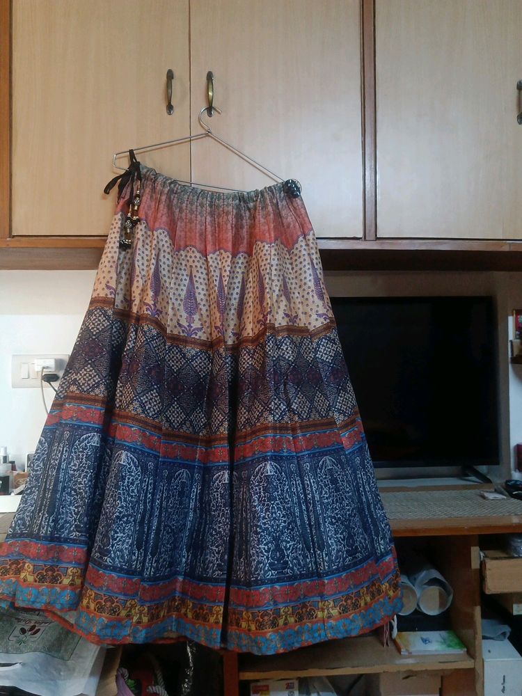 Boho Print Maxi Skirt