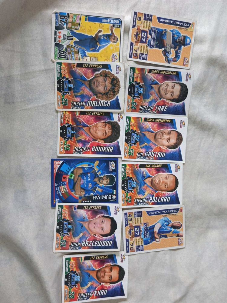 11 Legendary mumbai indians player cricket cards