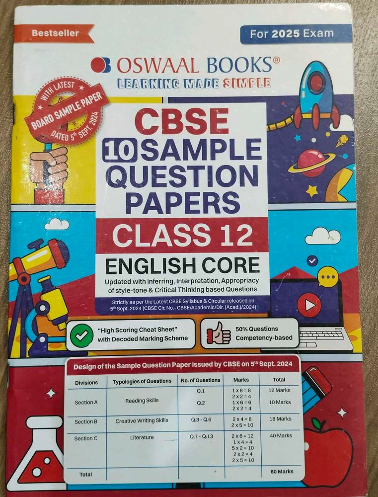 Class 12 English Core Sample Papers cbse 2025 exam