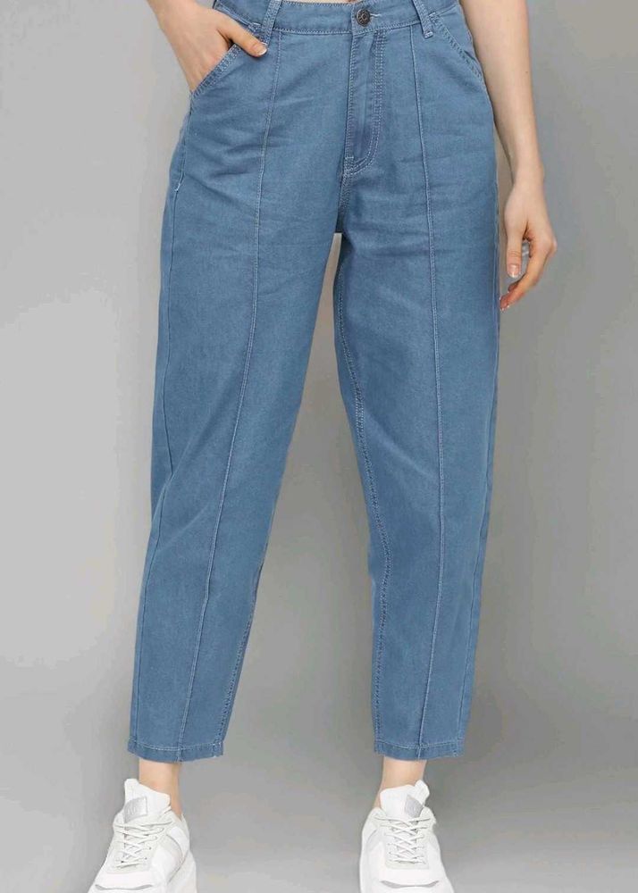Tokyo Talkies Tapered fit crop jeans | Mid rise