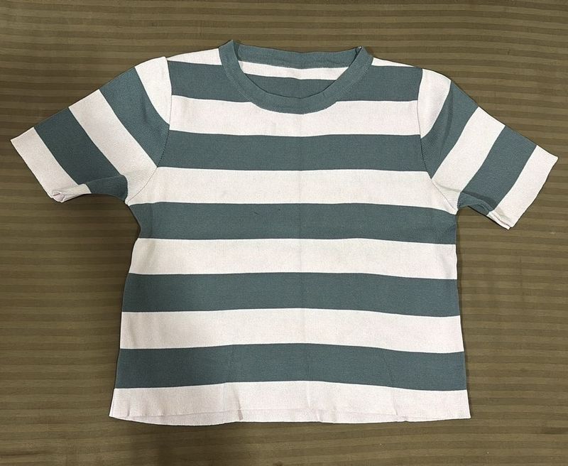 Striped Round Neck Top