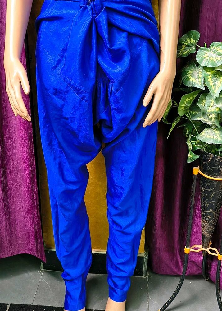 Royal Blue Chudidar Pants shinning look