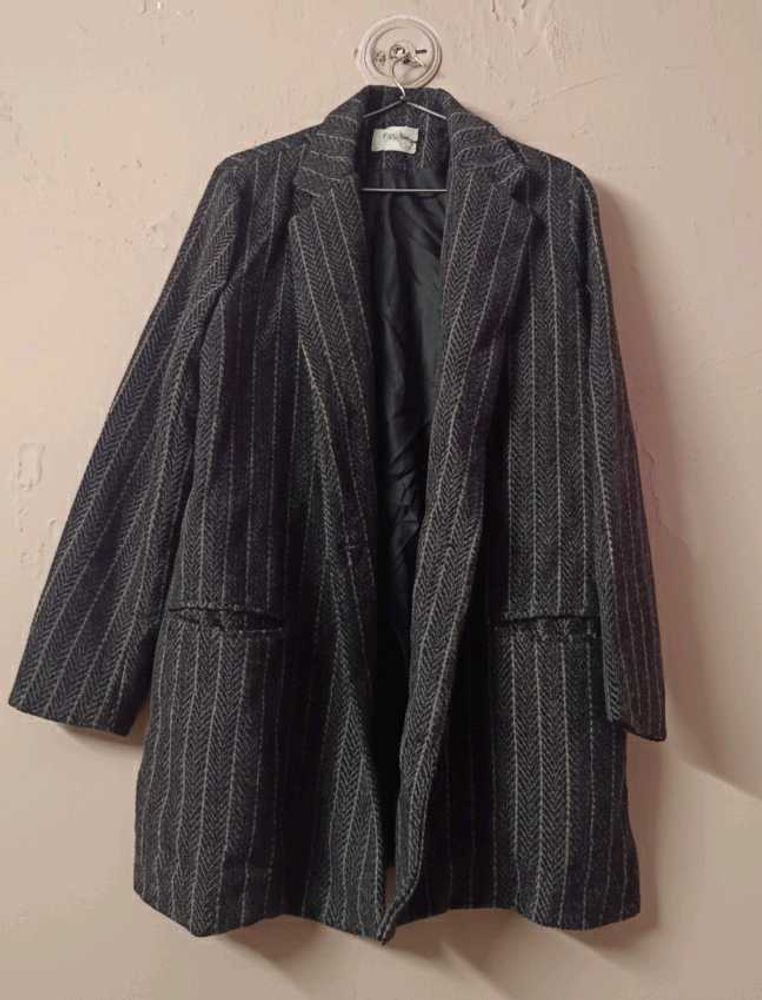 Striped Herringbone Blazer Jacket