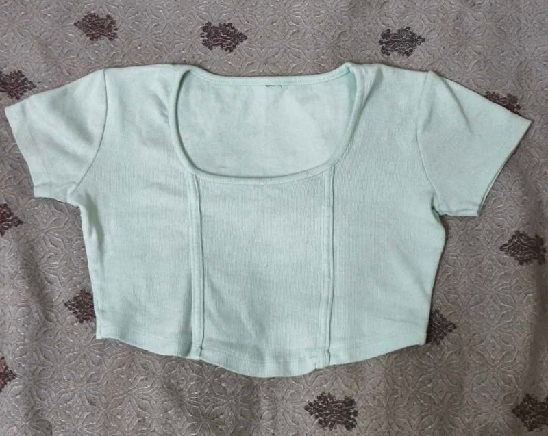 Mint Green Cropped Top