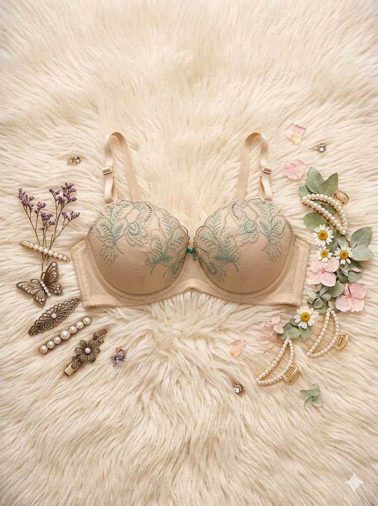 Elegant Embroidered Bra