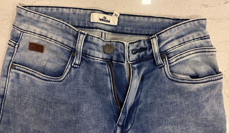 WROGN Blue Washed Denim Jeans