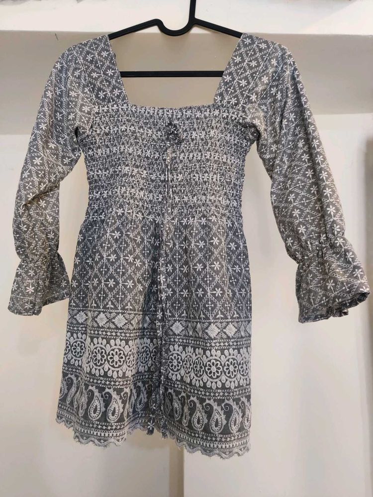 Patterned Mini Dress