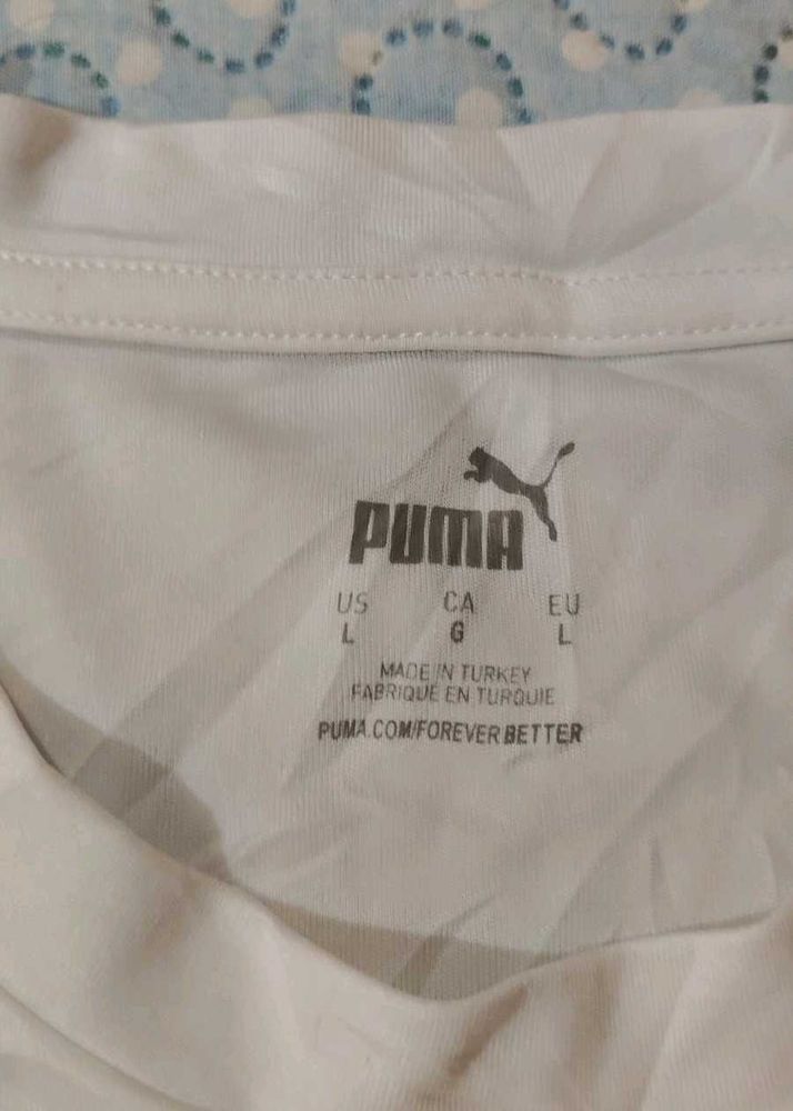 Puma Men's White T-Shirt