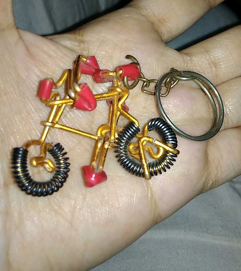 Unique Handmade Bicycle Keychain