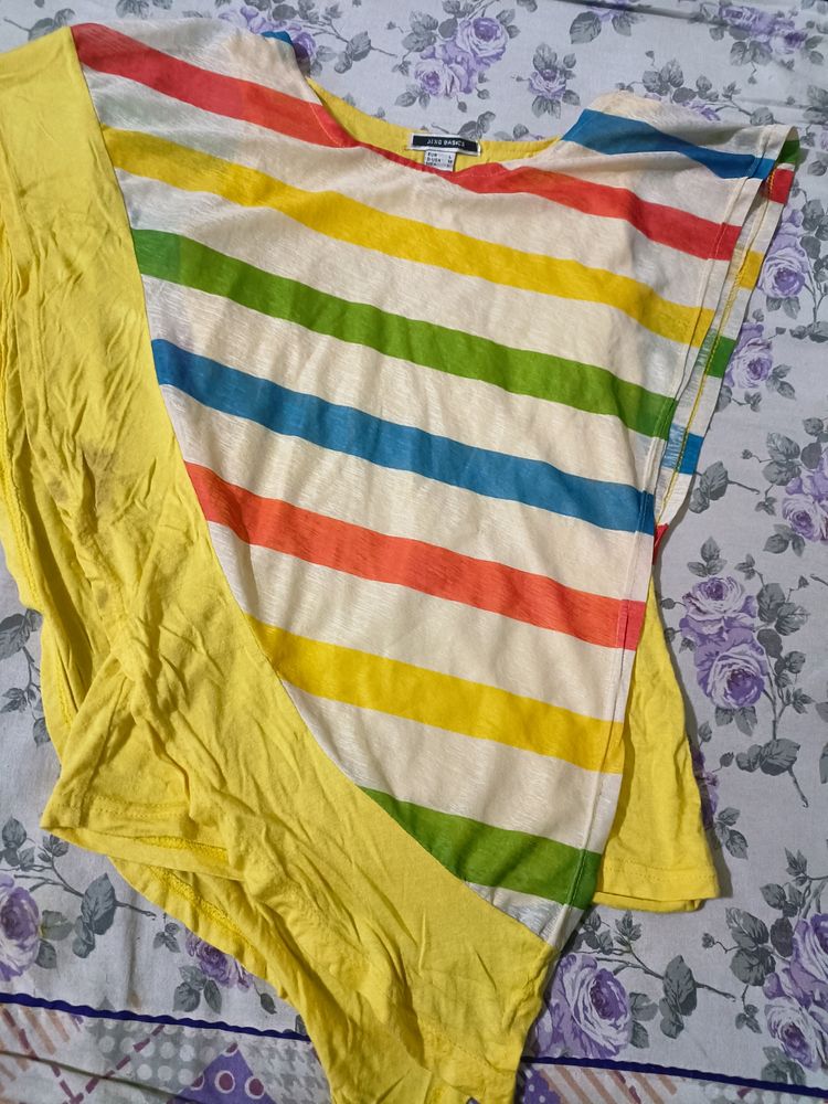 Colorful Striped Tunic Top