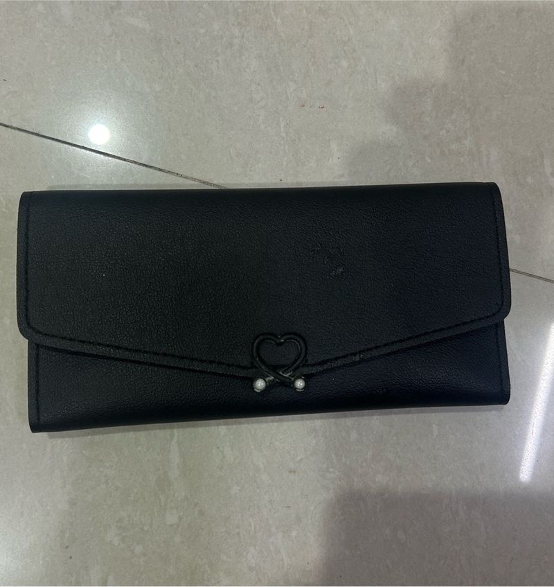 SALE Chic Black Faux Leather Wallet