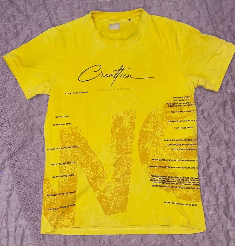 Yellow Graphic Print T-Shirt
