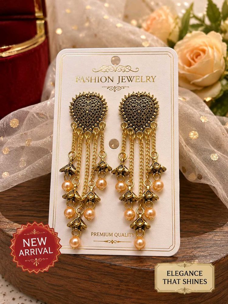 Antique Heart Dangle Earrings✨🌸