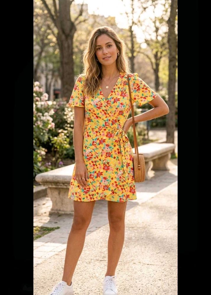 Vintage Y2k Spring Wrap Dress
