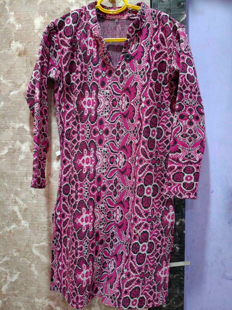 Floral Print Kurta - Unique Design winter wear