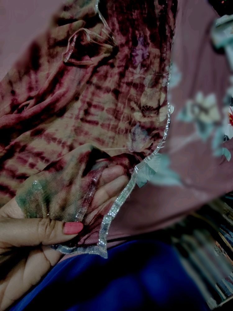Shibori Print Net Dupptta 2 Mtr